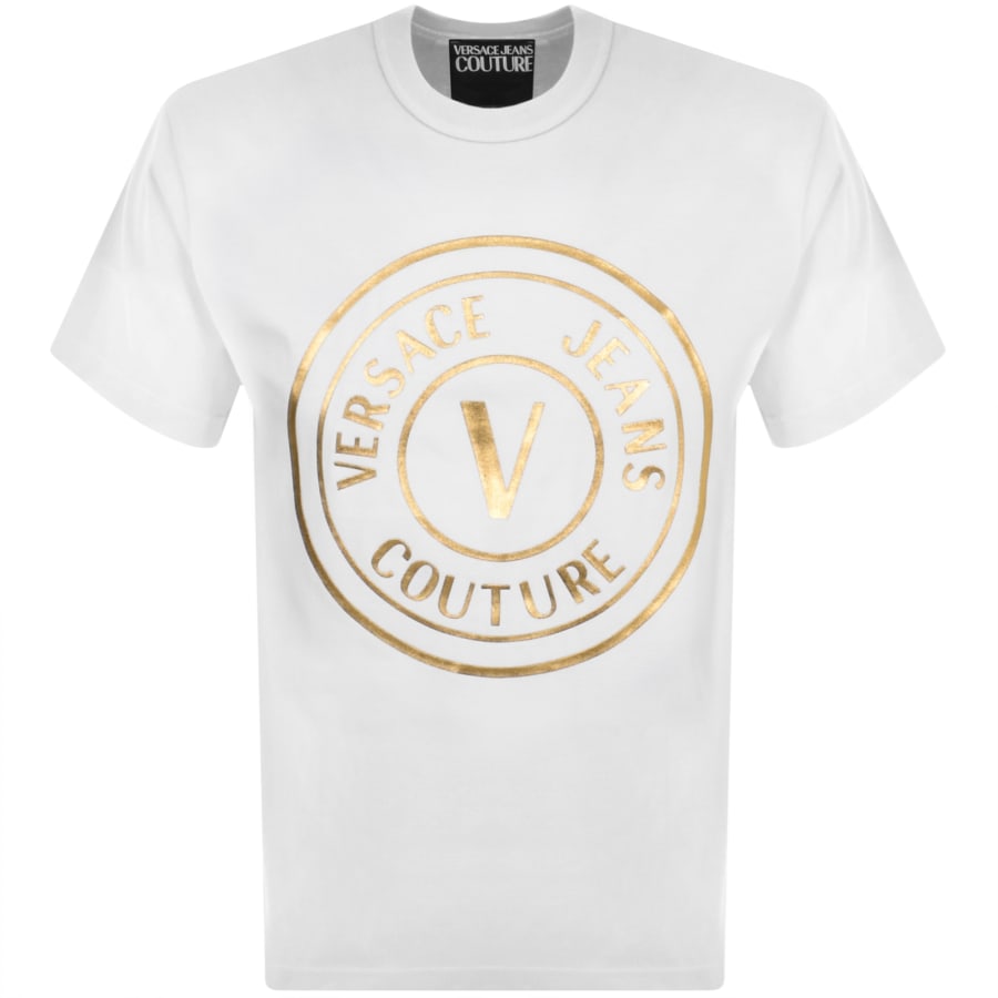 Tシャツ・カットソー VERSACE White Cotton T-Shirt Versace Gym White Stretch Cotton T-Shirt – Zoo Fashions